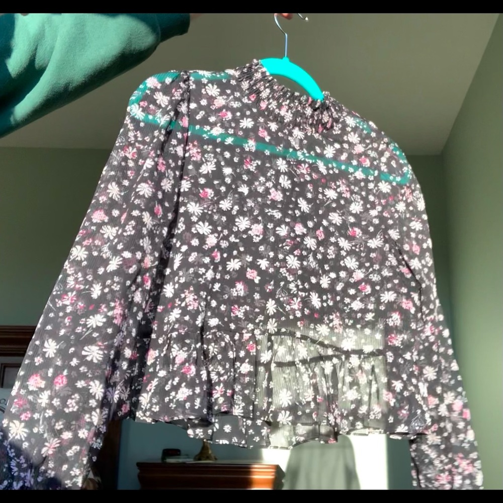 Sheer floral top